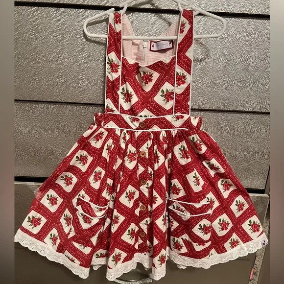 Sweethoney Dresses | 6Y Sweethoney Red Elf Jumper Dress | Color: Red | Size: 6g | Drawndreams's Closet